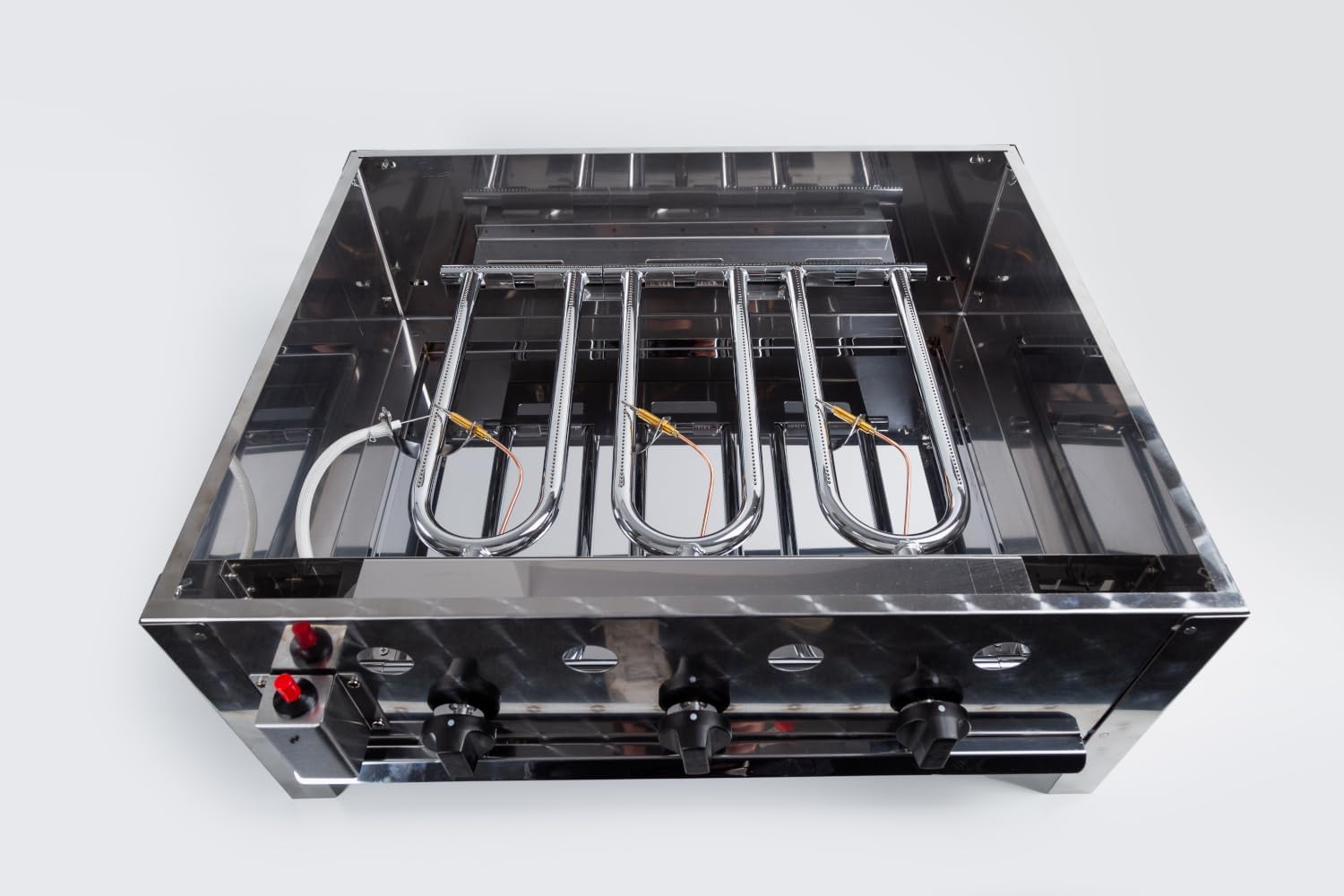Gasgrill Gastrobräter 10,0 kW 3-flammig 70 x 56 x 31 cm (mit Plancha-Platte)