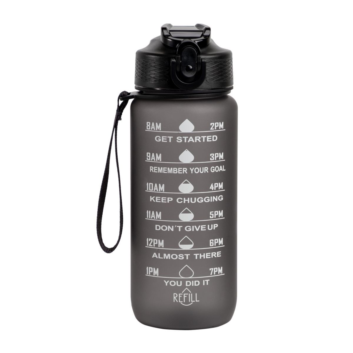 Vannflaske Motivasjon Sort 600 ml