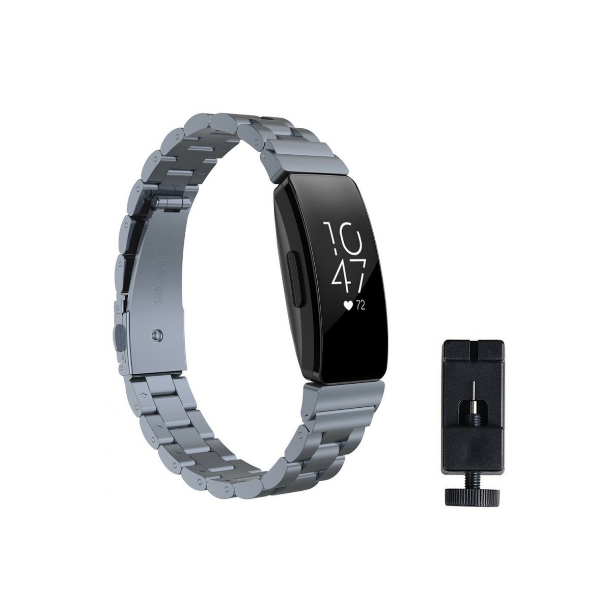 Rustfritt stål armbånd FITBIT Inspire / Inspire HR - Grå