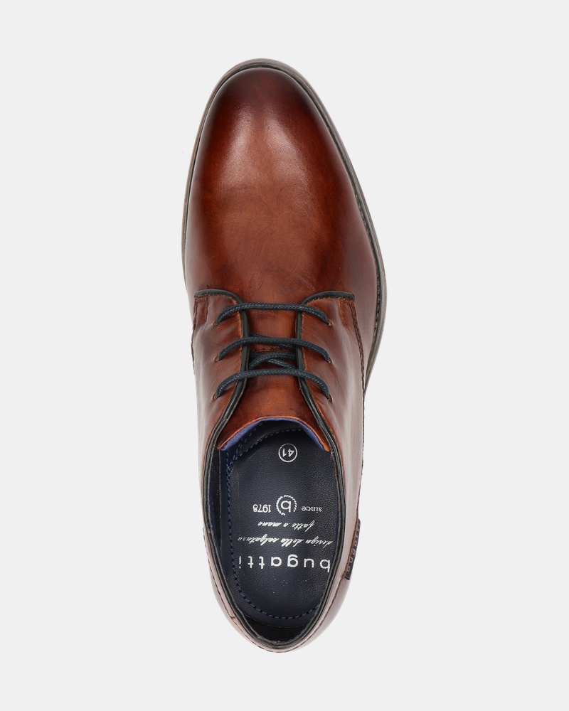 Bugatti Licio Lage nette schoenen  - cognac