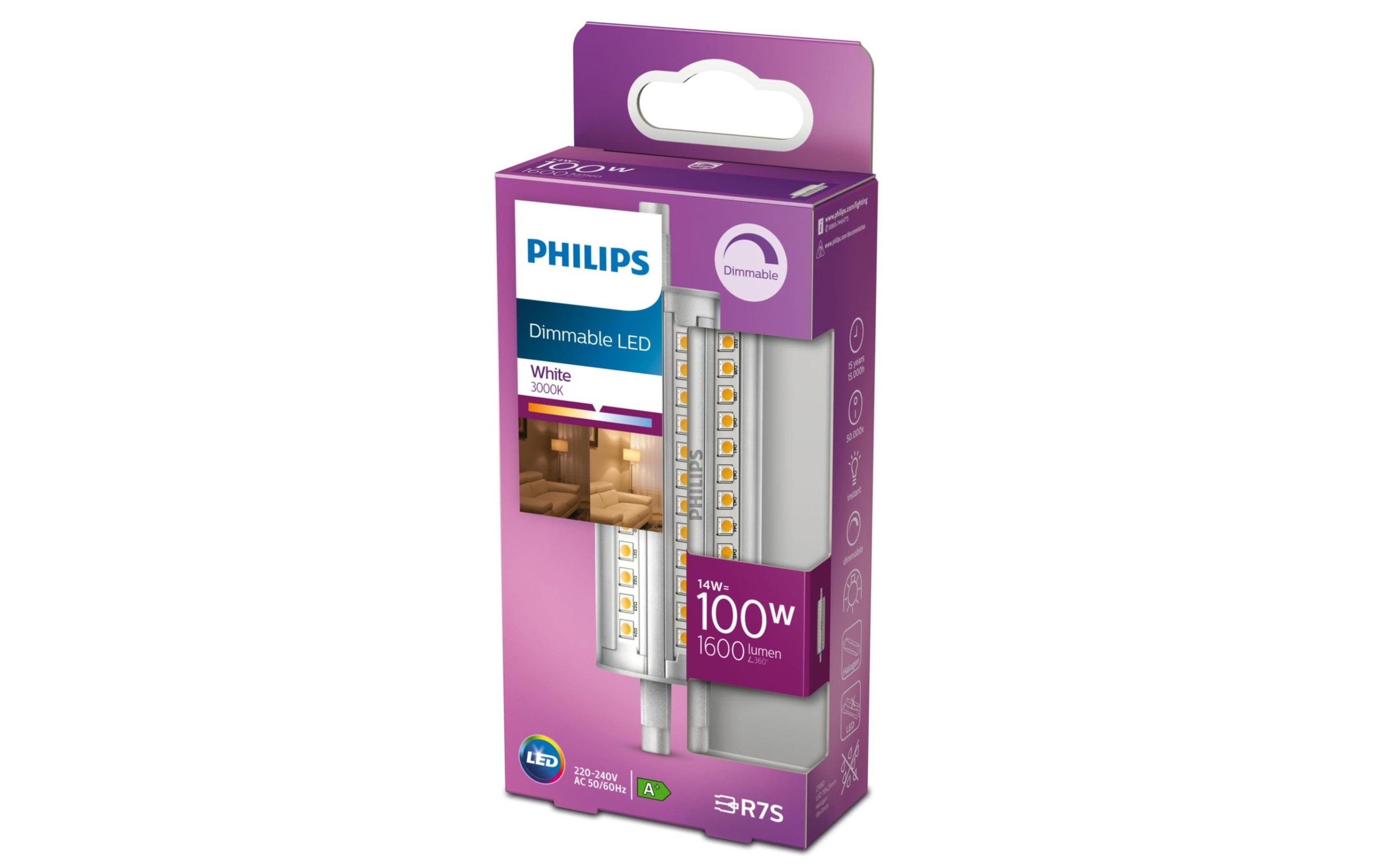 Philips LED-Leuchtmittel »14 W (100 W) R7S War« R7s Warmweiss