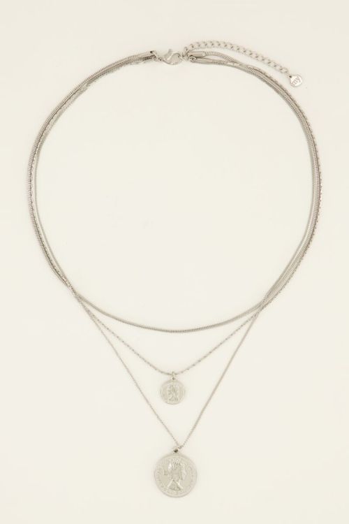 Driedubbele ketting met bedels