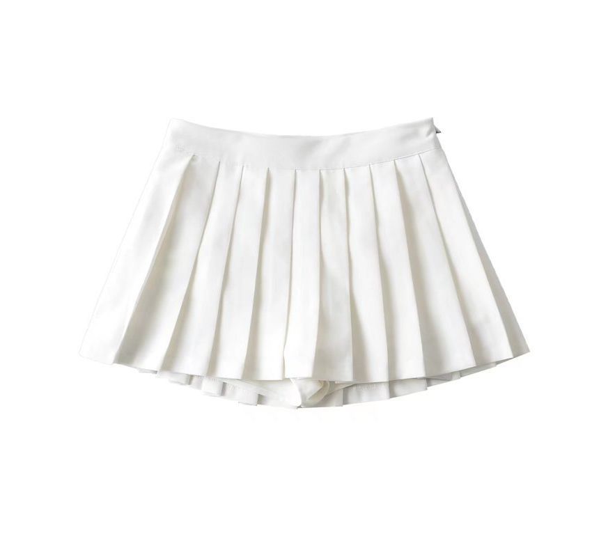 Osion - Mini geplooide rok met hoge taille