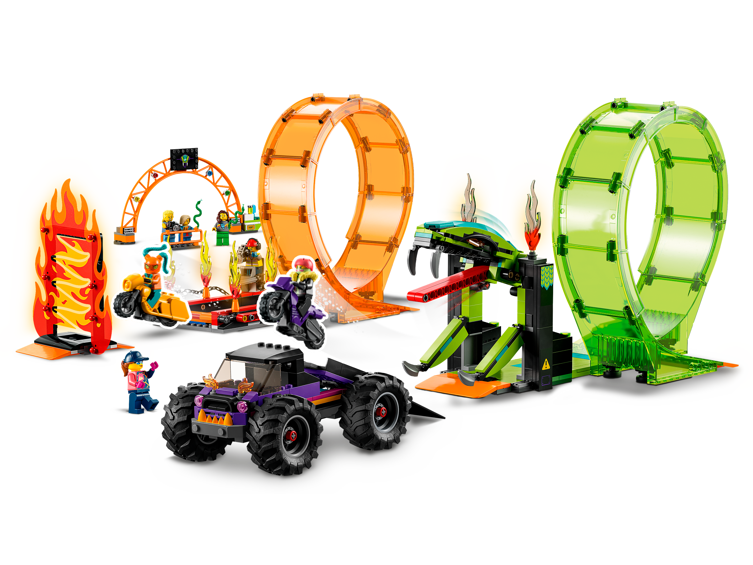 Arena de acrobacias com loop duplo 60339