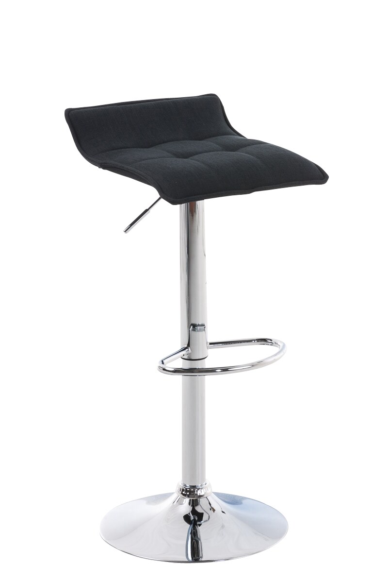 CLP Barhocker Madison Mit Hochwertiger Polsterung Und Stoffbezug I Höhenverstellbarer Barstuhl Mit Metallgestell In Chrom-Optik