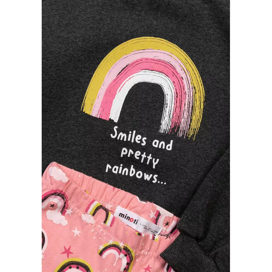 MINOTI Top und Leggings im Set Dunkelgrau