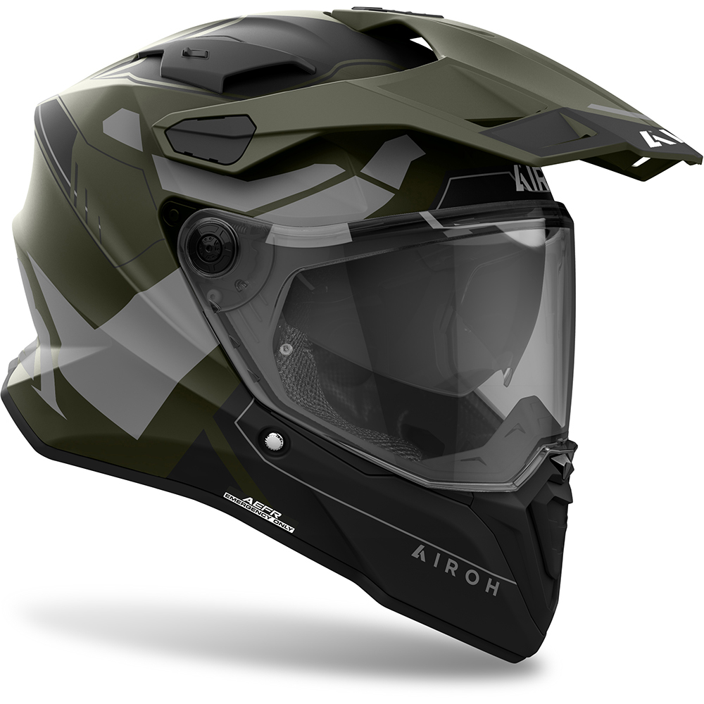 Airoh - Casque Commander 2 Reveal Kaki / Noir / Gris / Mat