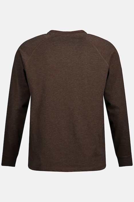 Henley, OEKO-TEX, Langarm, Rundhals, Knopfleiste