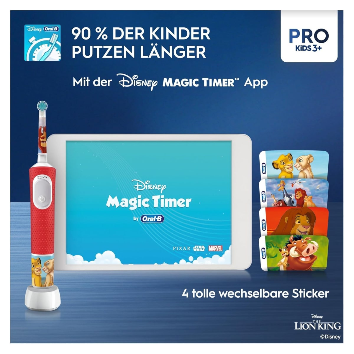 Oral-B Vitality Pro 103 Elektrische Zahnbürste Kids König der Löwen