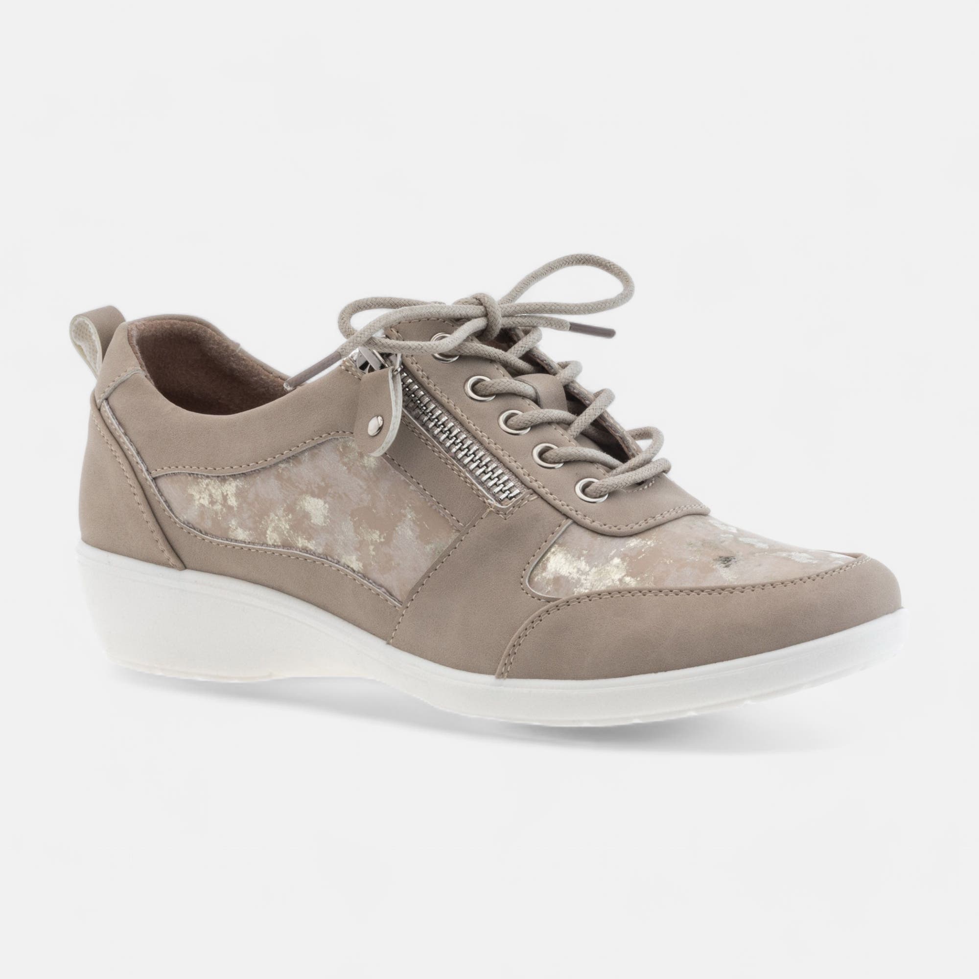 Derbies pieds sensibles Femme beige