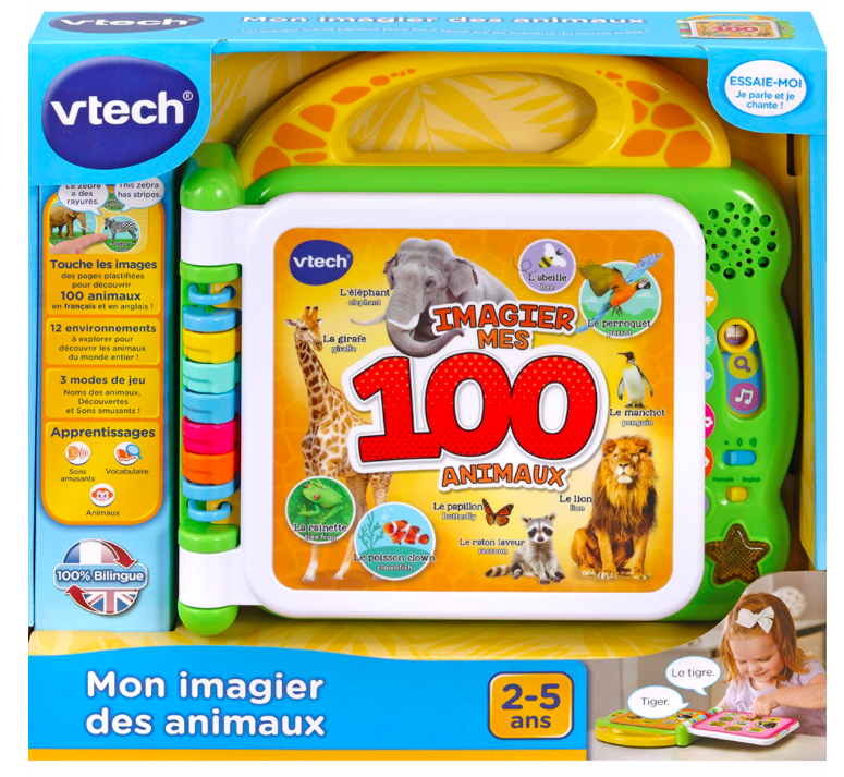 LIVRE - MON IMAGIER DES ANIMAUX BILINGUE - Ecru