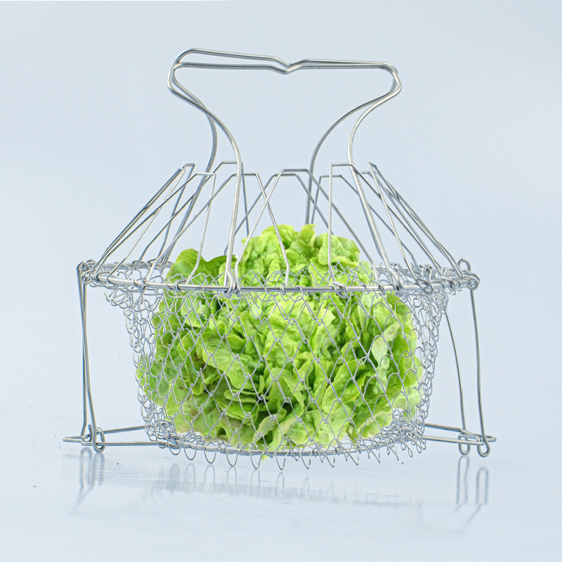 Panier à salade pliable en inox