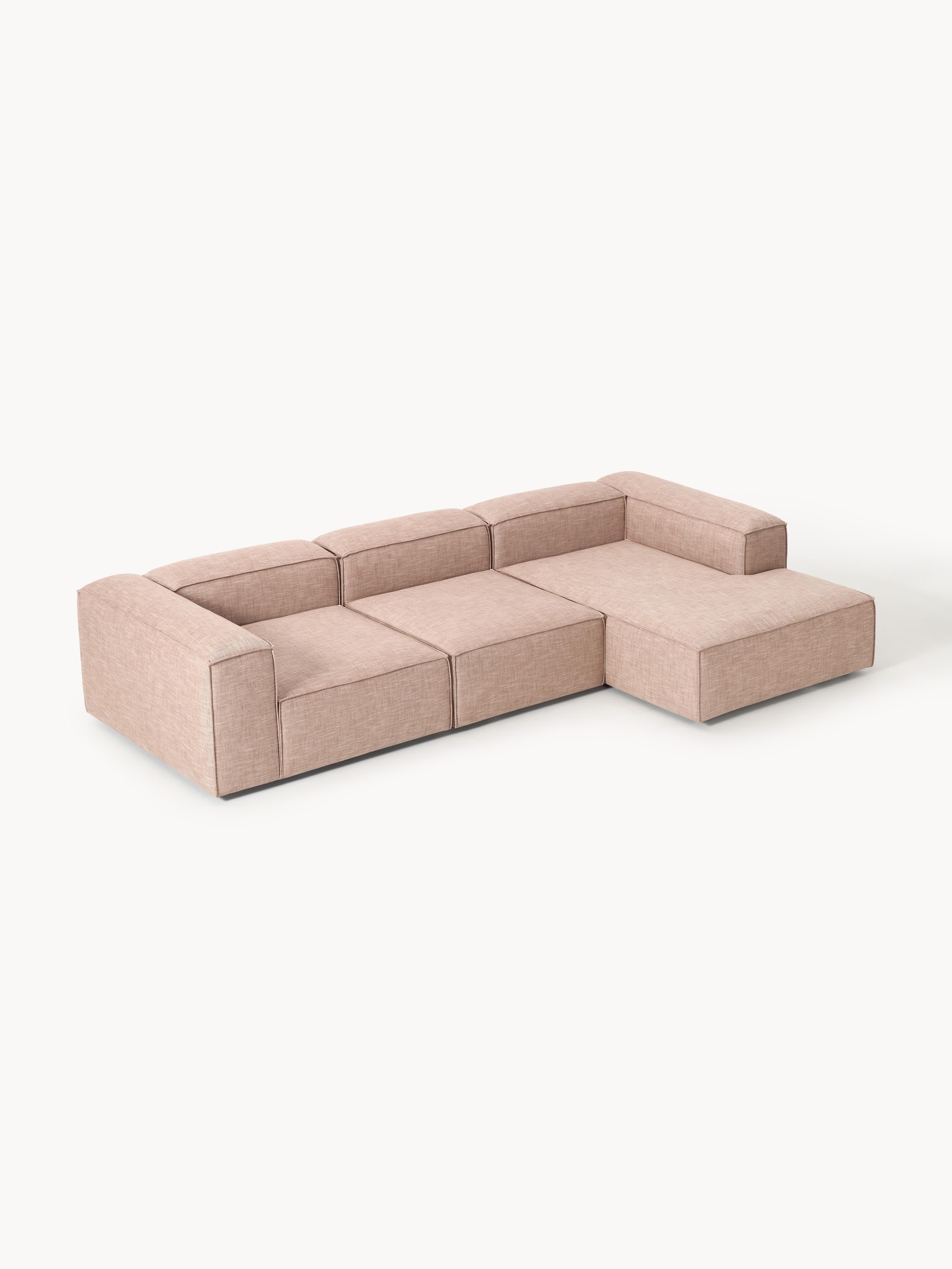 Modulaire hoekbank Lennon van linnenmix (4-zits)