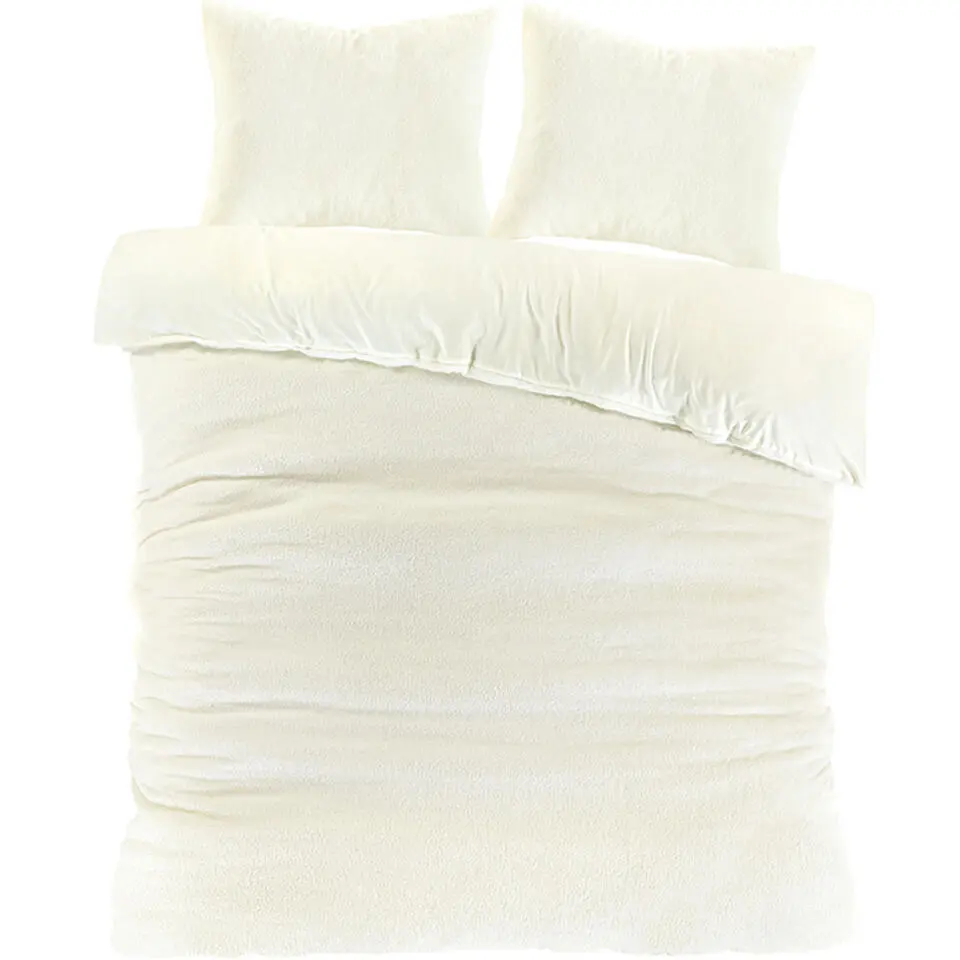 Zavelo Teddy Comfort Dekbedovertrek Creme-Lits-jumeaux (240 x 200/220 cm)