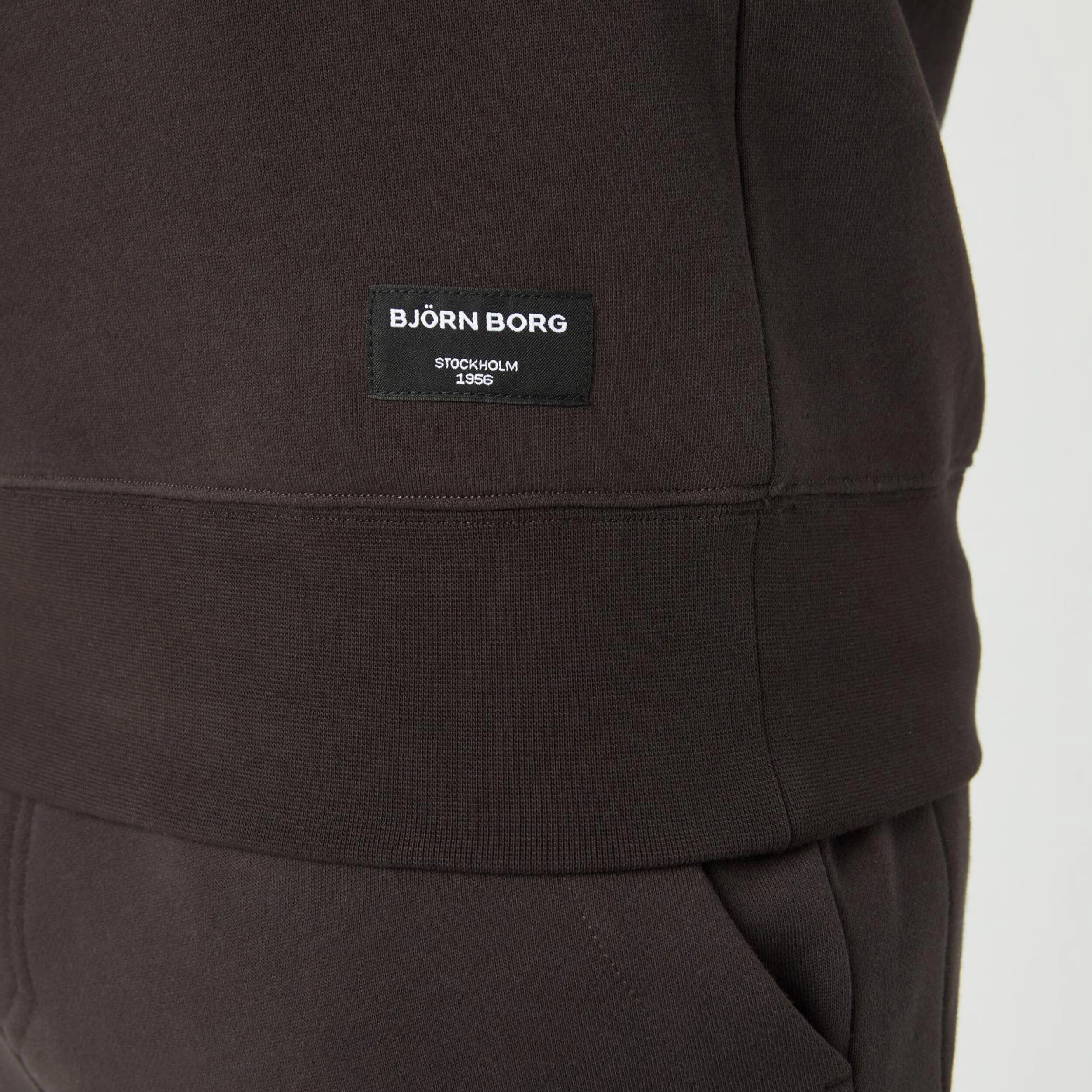 Björn Borg Centre Half Zip Sweat-shirt Hommes - Marron
