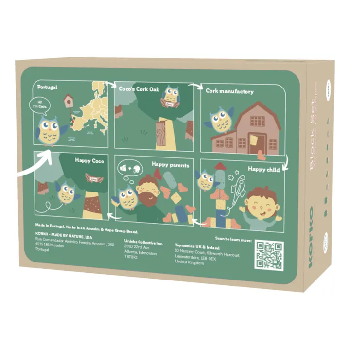 Korko Jeu de construction en liège - Set de 40