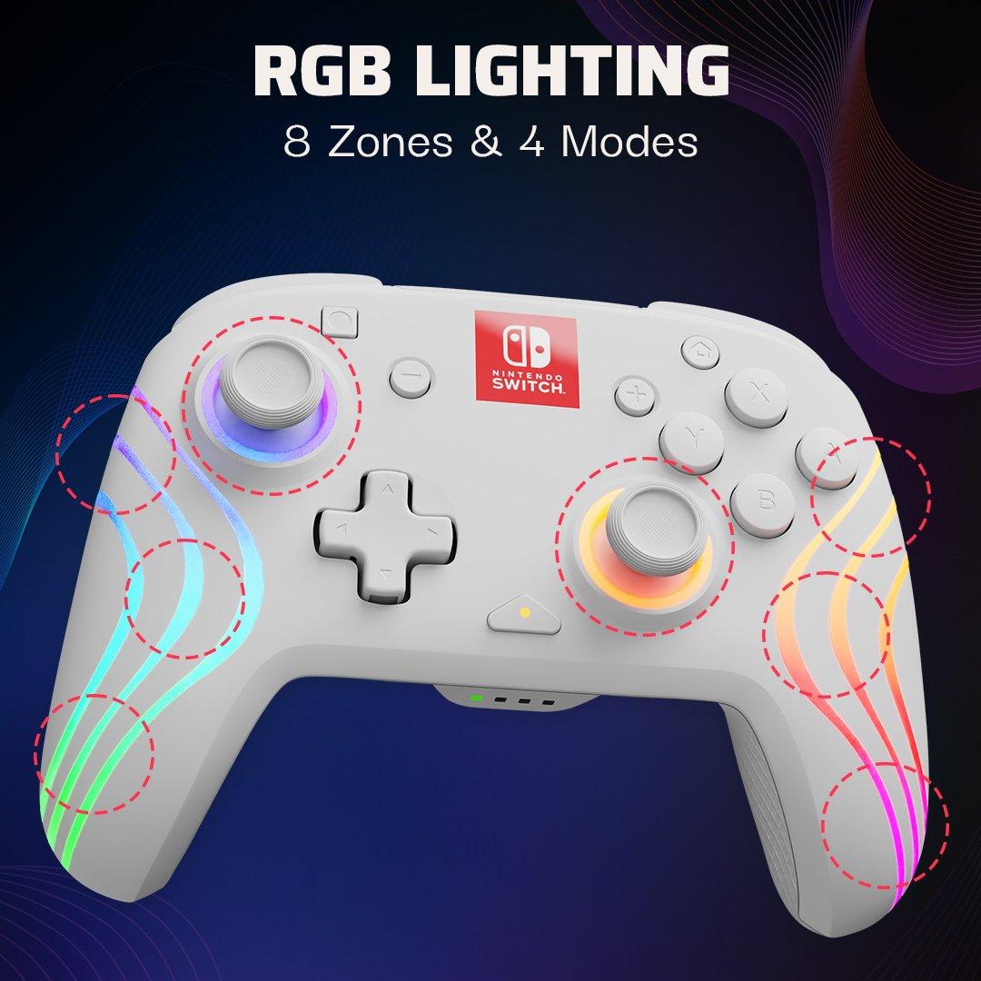 PDP Afterglow™ Wave Nintendo Wireless Controller: White with Motion