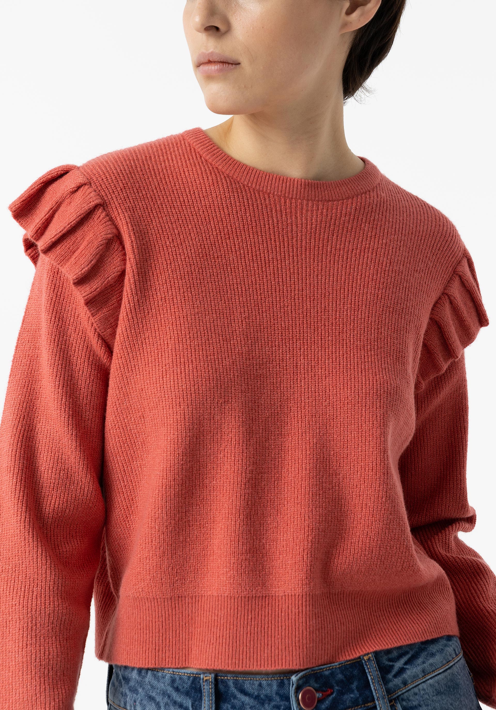 Camisola de Malha com Folhos