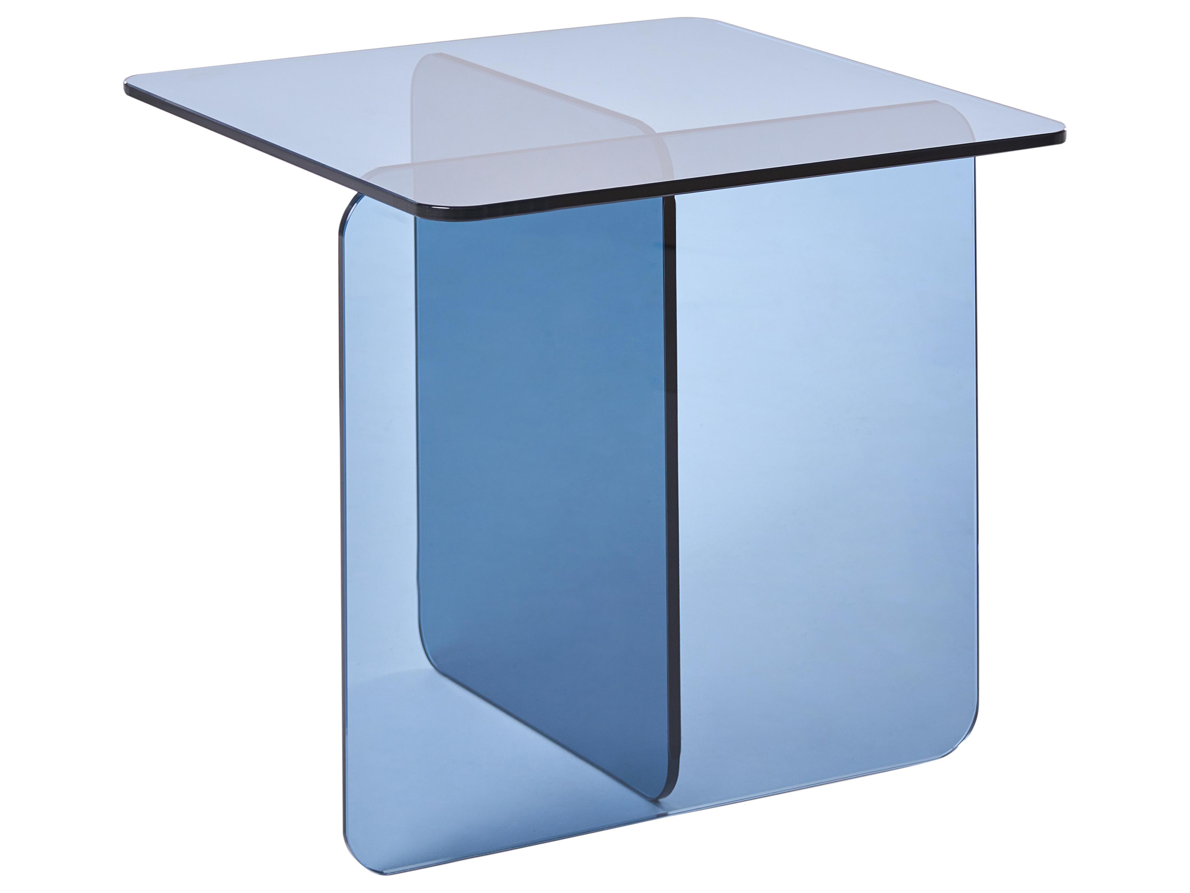 Bijzettafel AMISK Veiligheidsglas Blauw