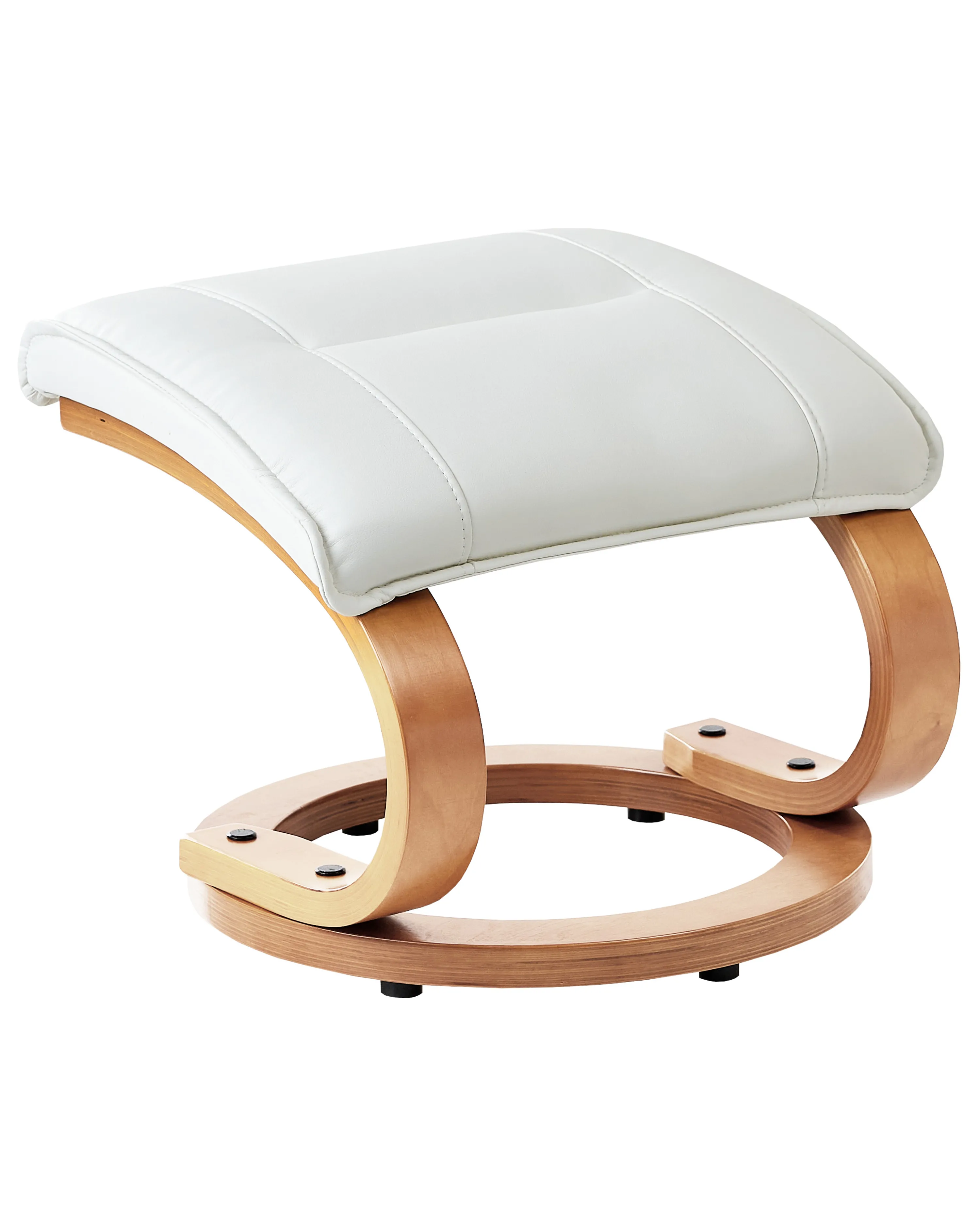 Massagestoel MAJESTIC met voetenbank Kunstleer Wit