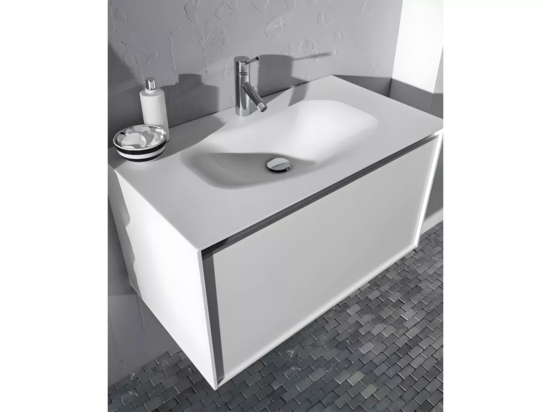 Carrelage mosaïque (Boite de 1m²) / Plaque de mosaïque mur et sol en marbre naturel coloris gris mat - 30 x 30 cm