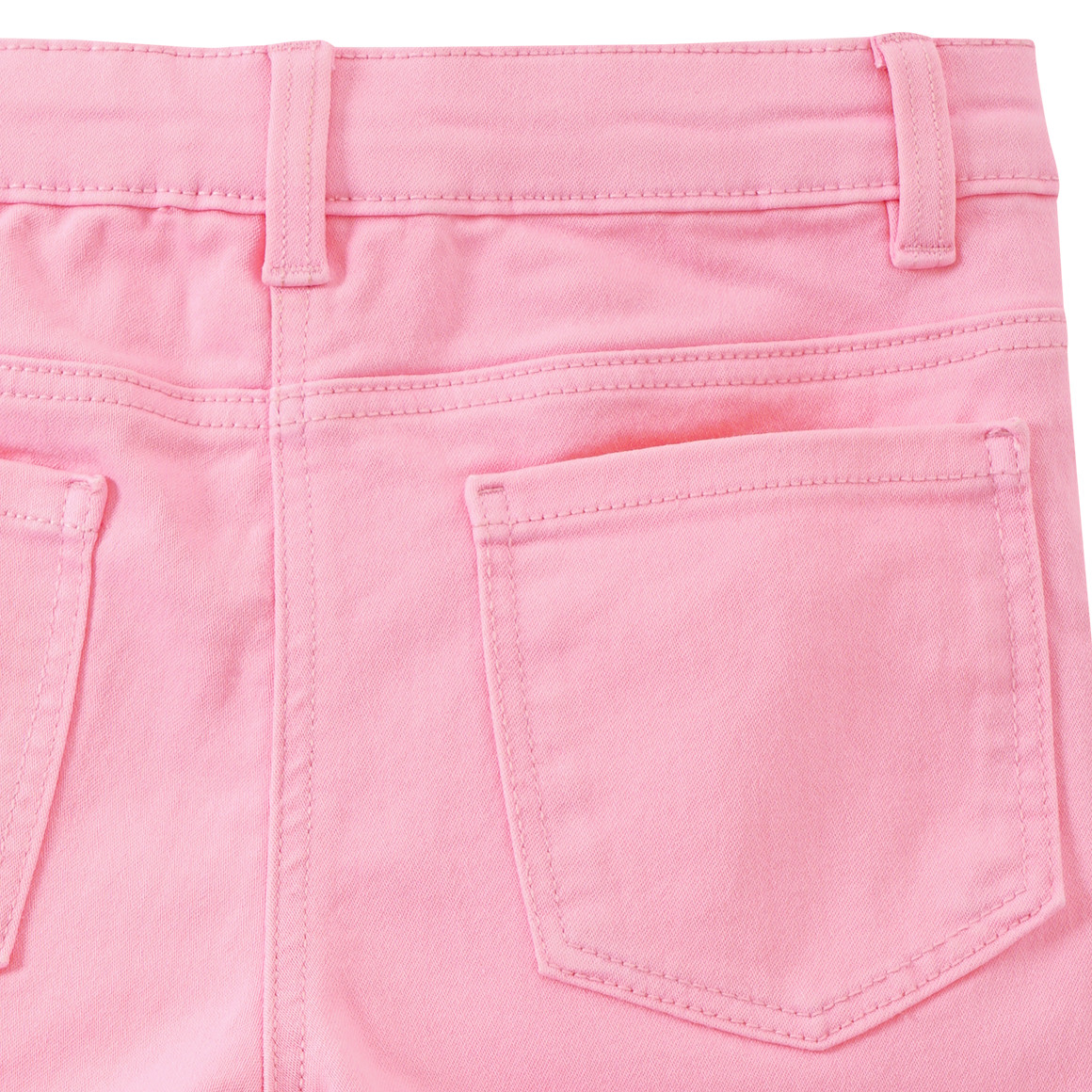 Famy 3 Mädchen Jeansshorts im Five-Pocket-Style rosa / weiss / blau