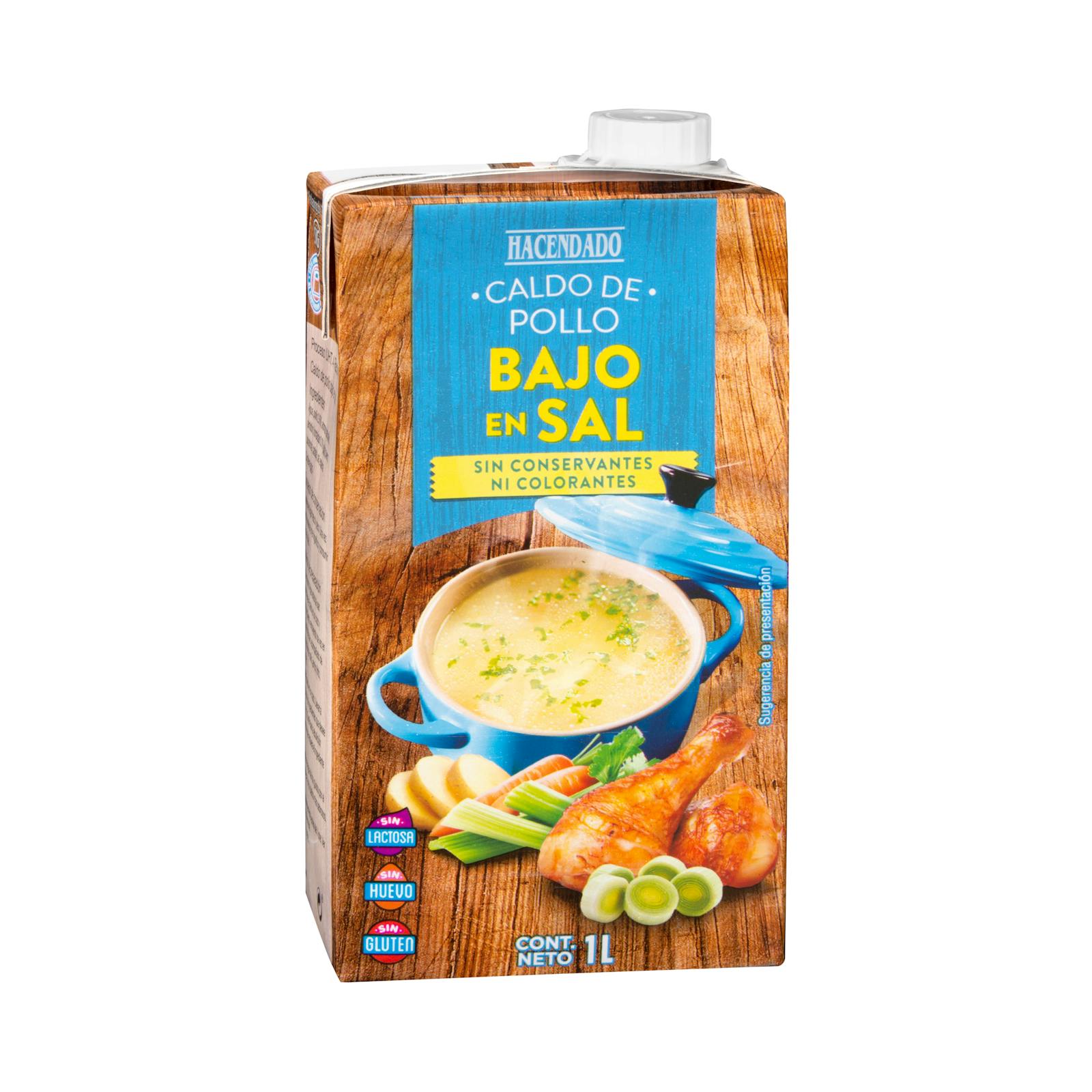Bouillon de poulet à faible teneur en sel Hacendado