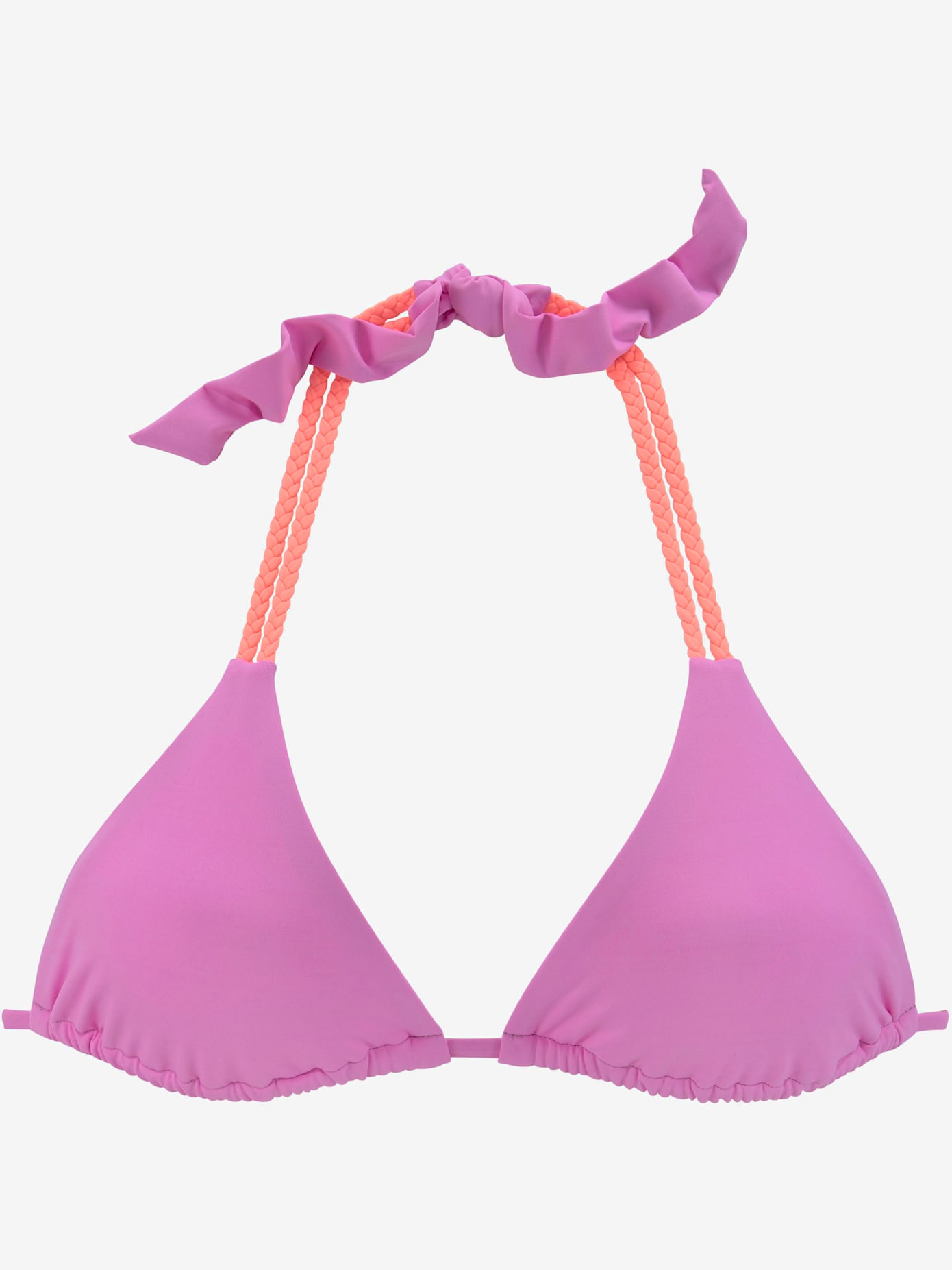 Haut de bikini triangle design contrasté