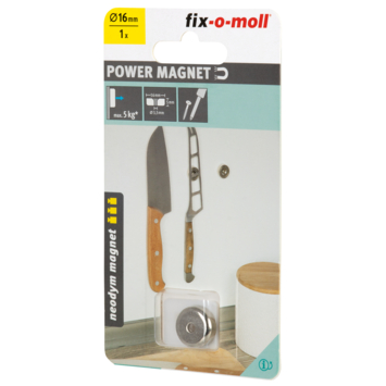 Magneet Neodymium met schroefgat 16x5mm