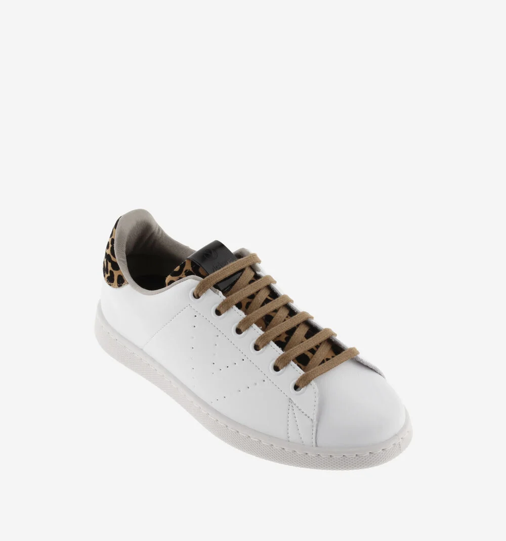 TENIS FAUX LEATHER & LEOPARDBEIGE