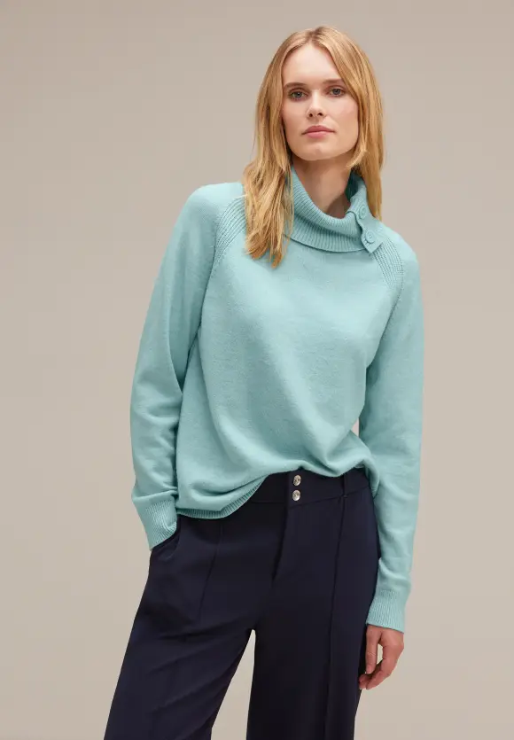 Pullover mit Rollkragen - iced mint melange