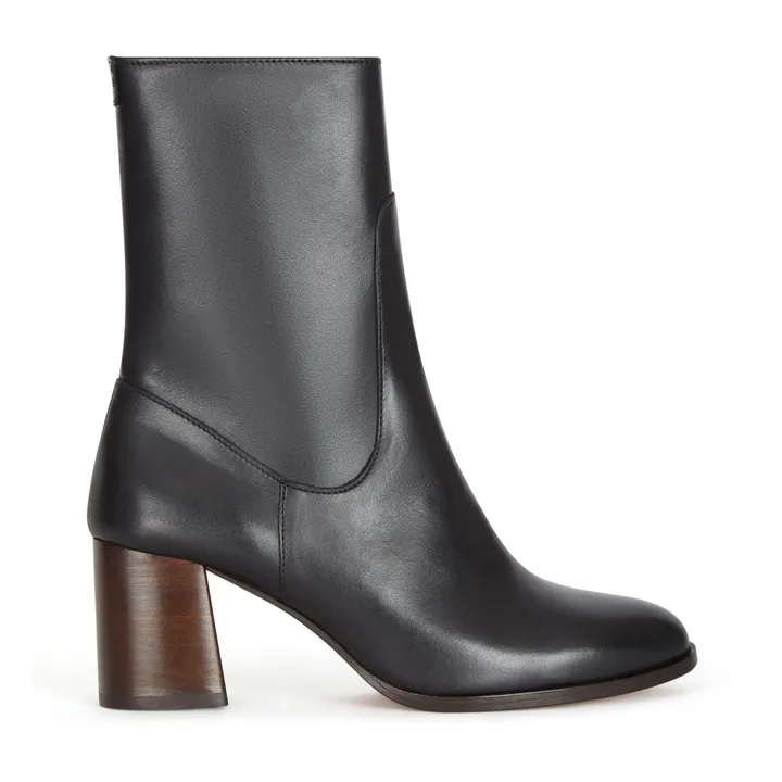 Anthology Paris Bottines Gabrielle Cuir | Noir