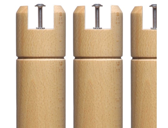 SOMEO - Pied pour cadre à lattes bois (lot de 4) naturel 25 cm
