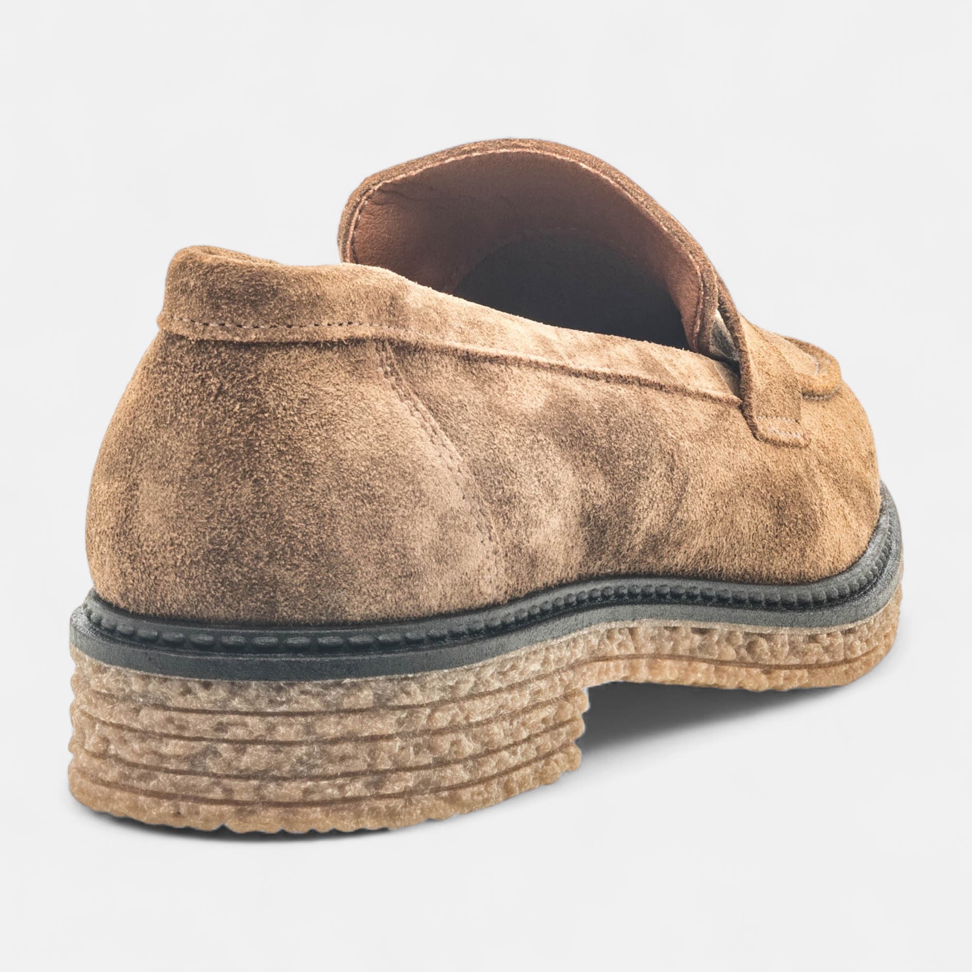 Mocassins Femme en cuir taupe