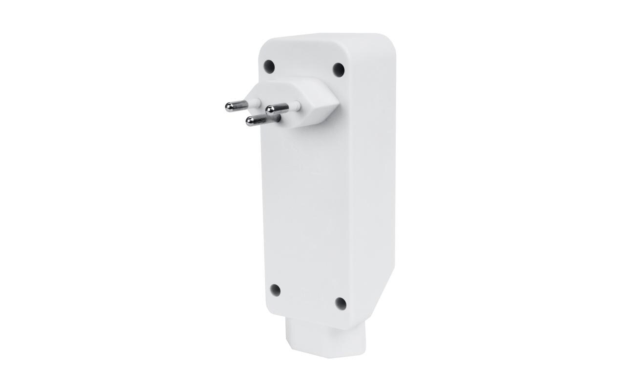 Mehrfachadapter 3 + 1x T13, Schalter, WeissMehrfachstecker 3x T13 + 1x T13 mit Schalter und erhöhtem Berührungsschutz, Weiss