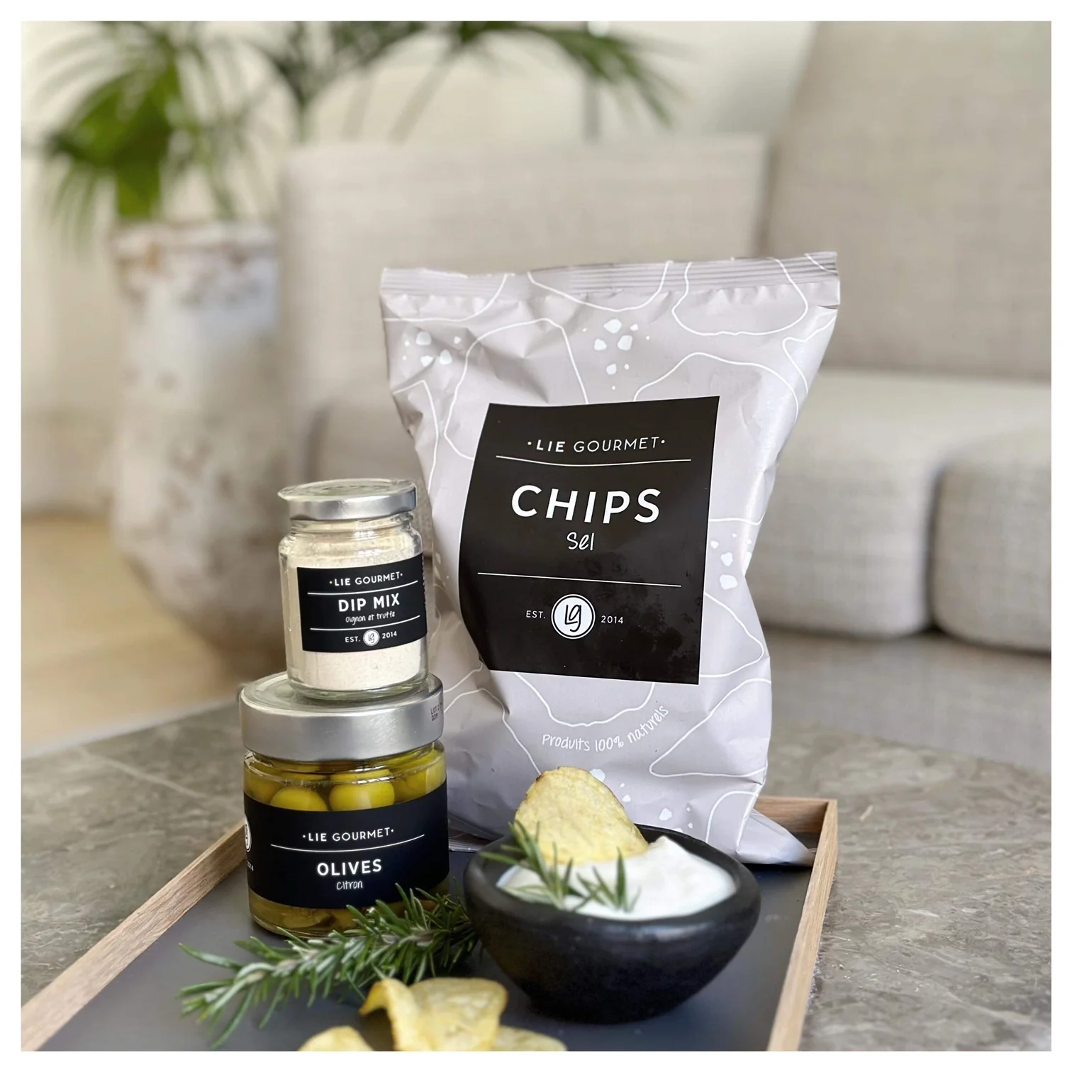 Lie Gourmet  Chips med havsalt - 125 g.