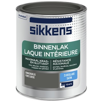 Sikkens binnenlak zijdeglans donkergrijs 750 ml