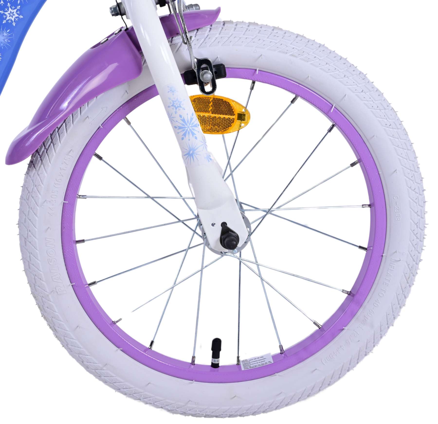 Kinderfahrrad Disney Frozen 2 für Mädchen 16 Zoll Kinderrad Blau/Lila