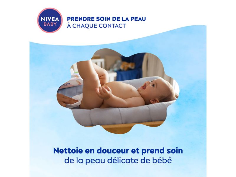 NIVEA BABY Feuchttücher Soft & Cream Multipack 4 x 57 Stück Soft & Cream Wipes für zarte Babyhaut