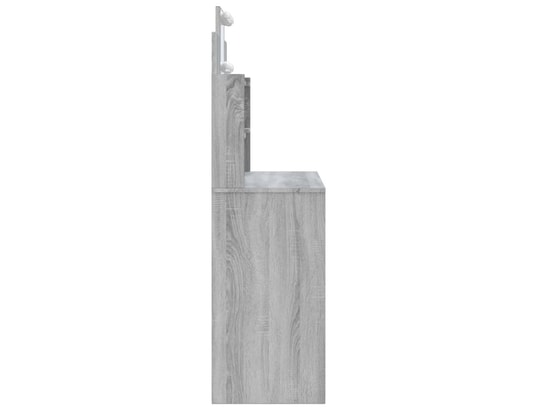 VIDAXL - Coiffeuse avec lumières led sonoma gris 96x40x142 cm