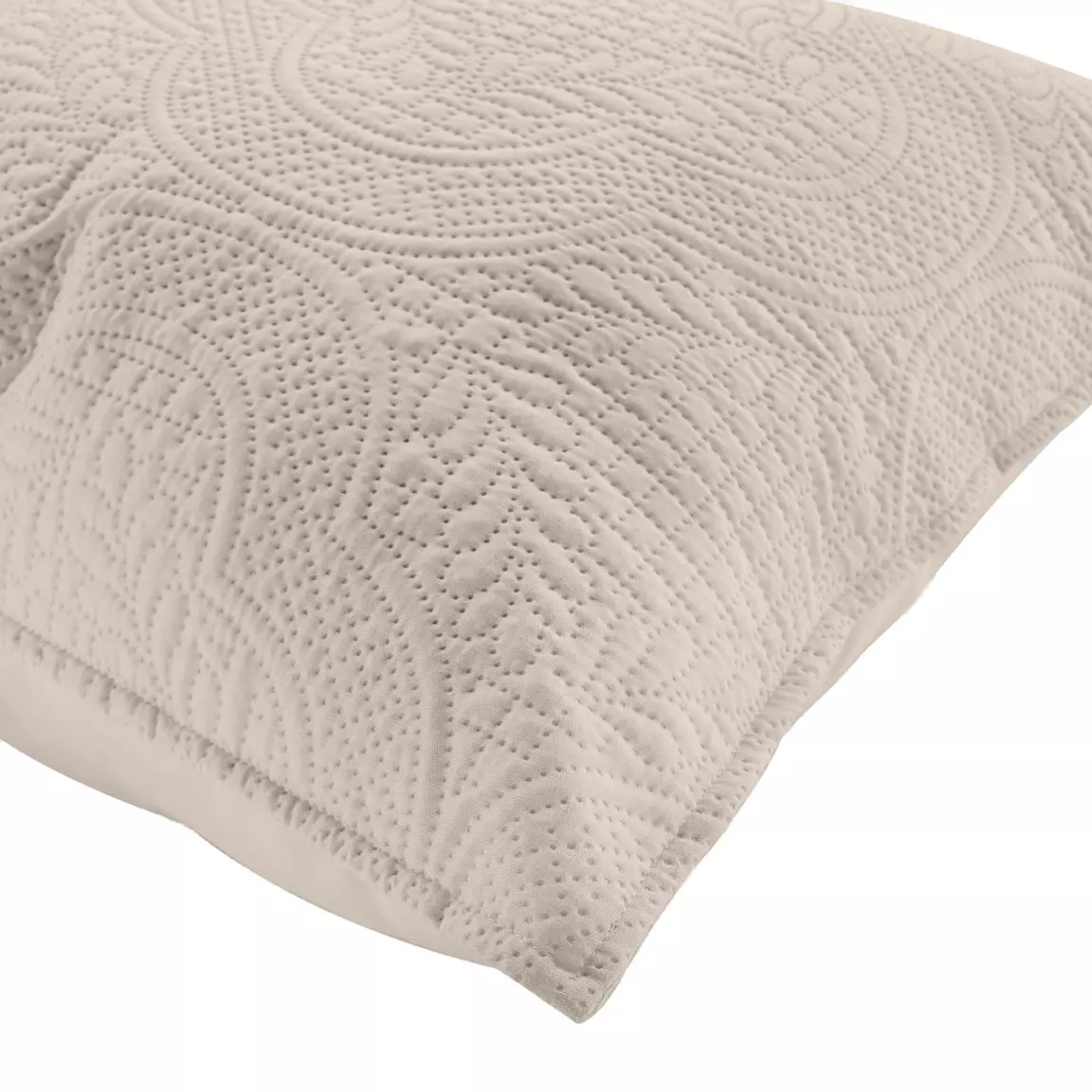 Housse de coussin carrée microfibre (40 x 40 cm) Romane Taupe