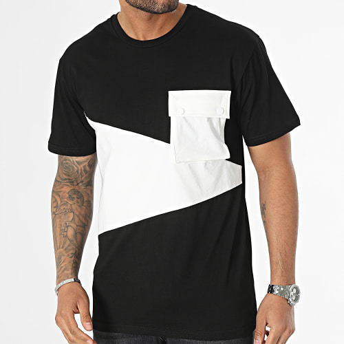 Tee Shirt Poche Noir Blanc