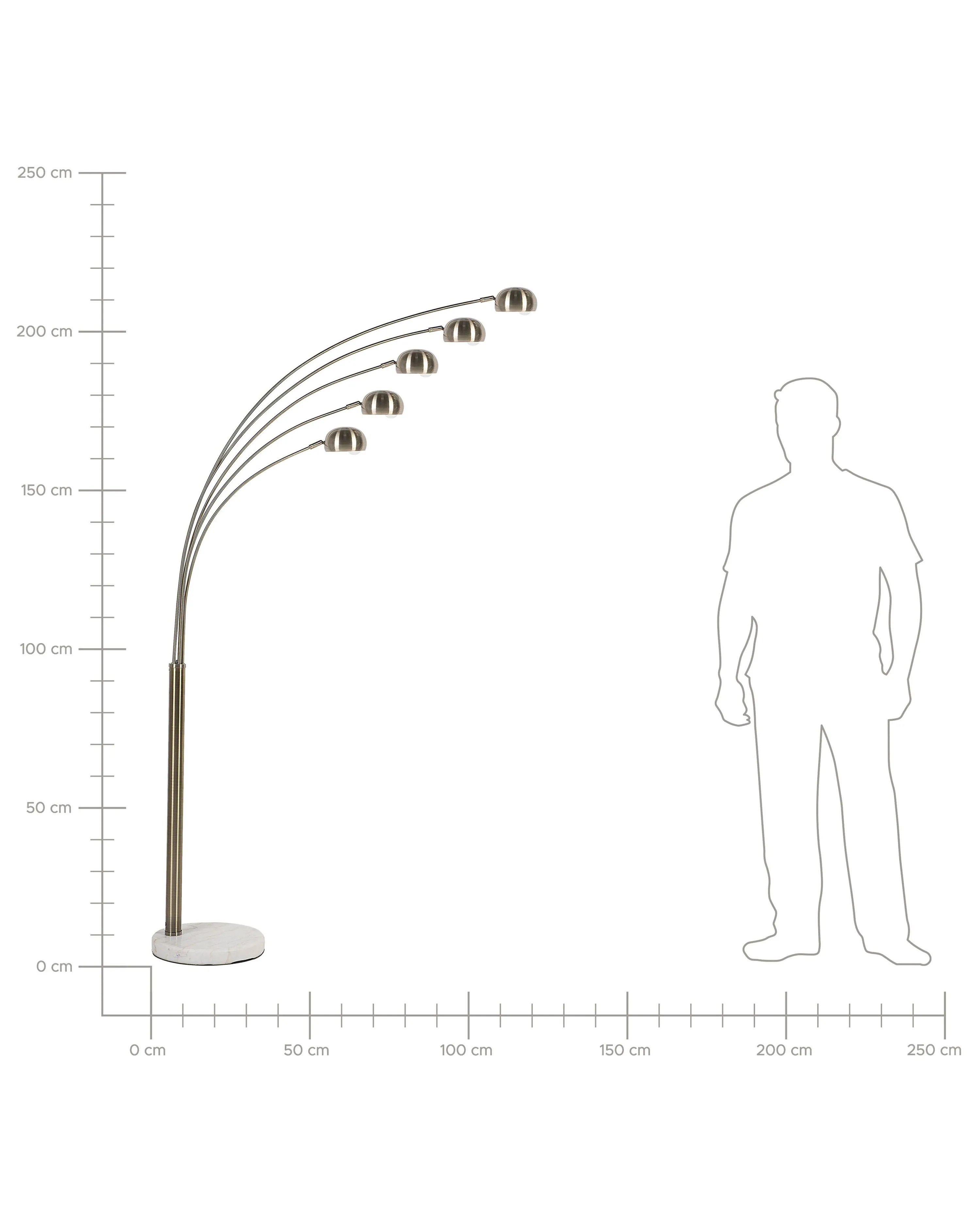 Staande lamp FLINDERS verstelbaar Metaal Goud