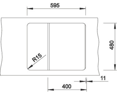 Blanco ZIA 40 S spoelbak, 615 x 500 mm, wit, 516922
