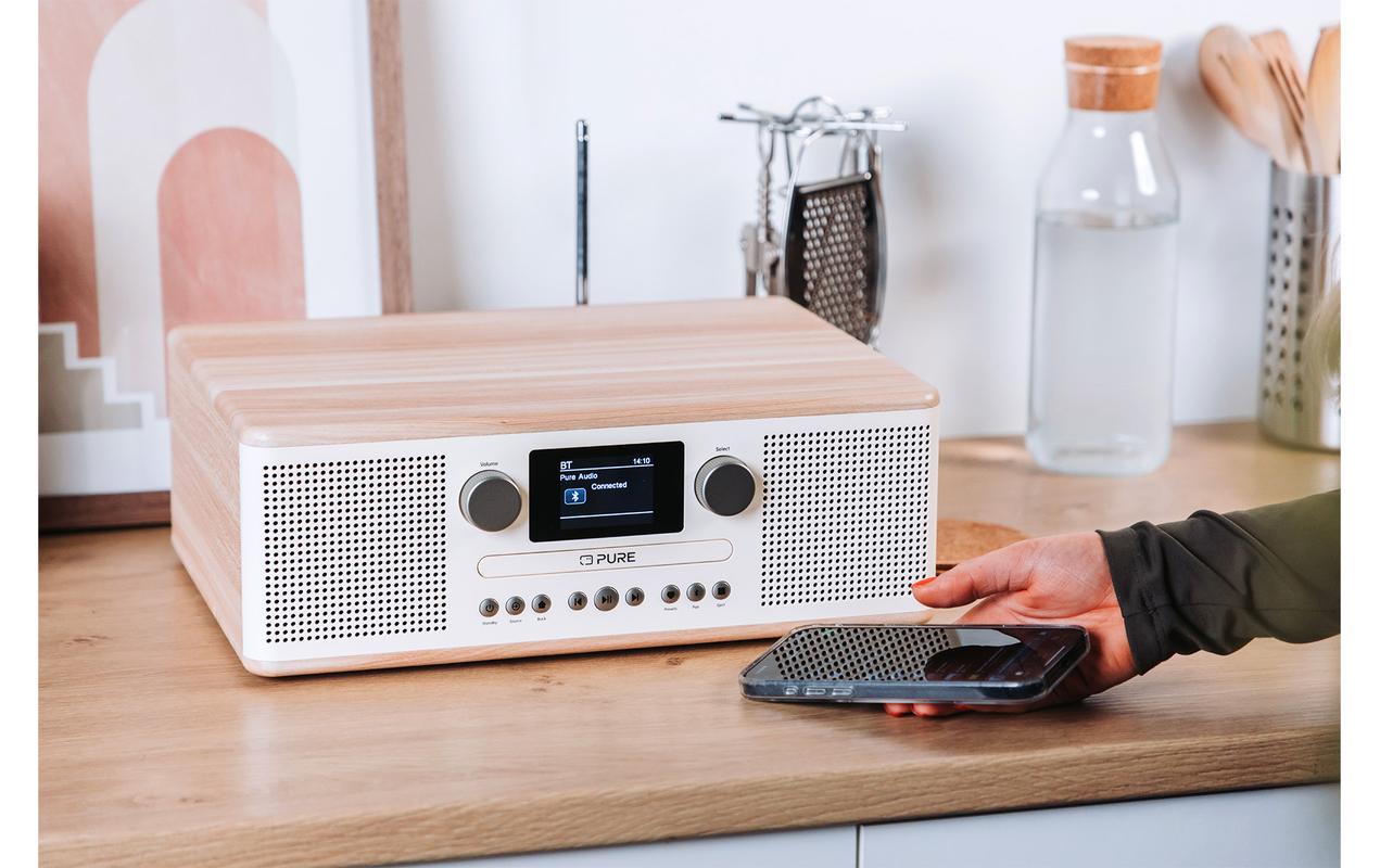 DAB+ Radio Classic C-D6 Eiche/Weiss<br>DAB+ Radio mit CD-Player