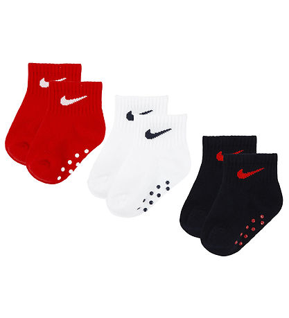 Nike Socken - 3er-Pack - Rutschfest - Universitätsrot/Navy/Weiß