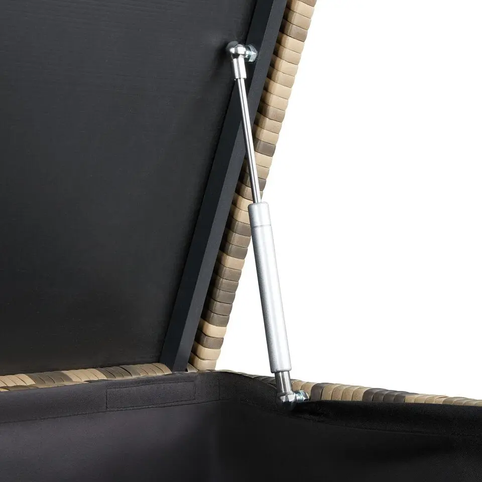 tectake Kussenbox Oslo met aluminium frame 145x82,5x79,5cm, Natuur