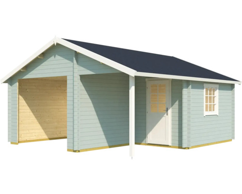Enkele garage Outdoor Life Nevis zonder deur 500 x 550 cm gletsjergroen