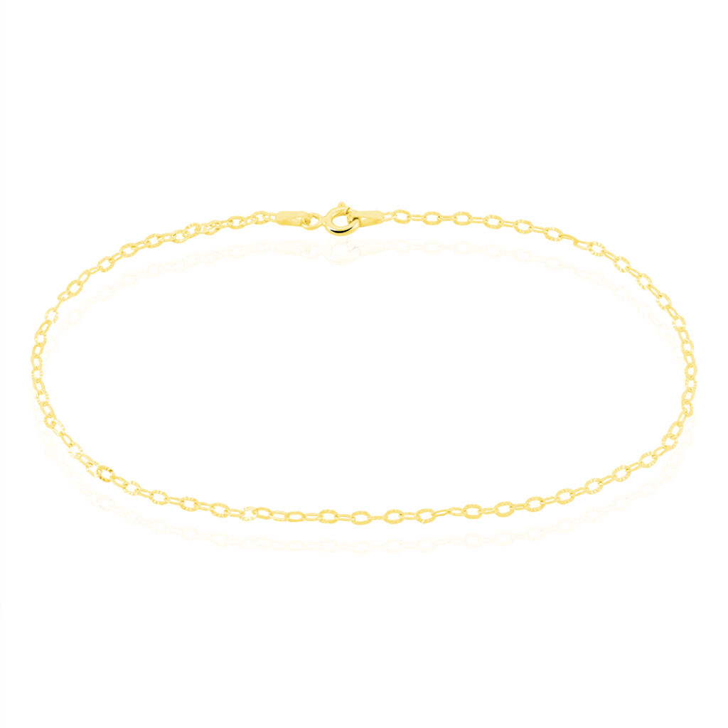 Chaîne De Cheville Maille Soleil Or Jaune