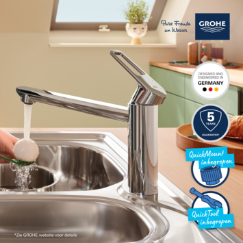 Grohe Keukenmengkraan Start Loop middelhoge uitloop Chroom